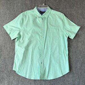 Nautica Mens Classic Fit Stretch Short Sleeve Button Down Shirt - Large‎